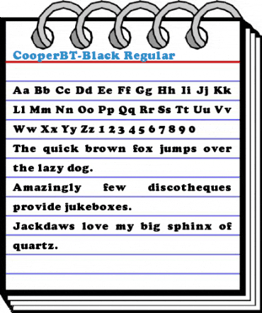 CooperBT-Black Regular Font