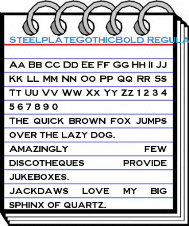 SteelplateGothicBold Regular Font