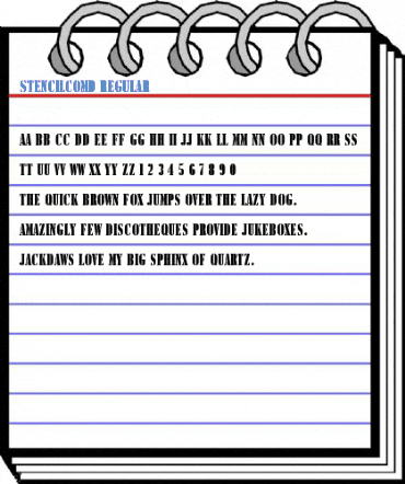 StencilComD Regular Font