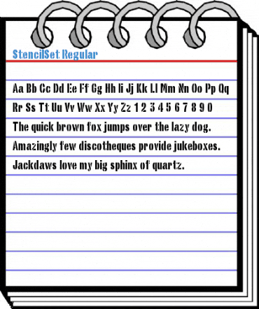 StencilSet Regular Font
