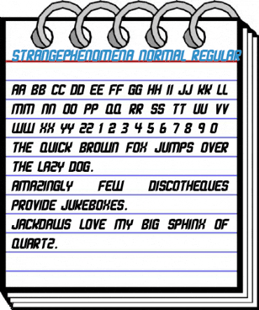 StrangePhenomena Normal Regular Font