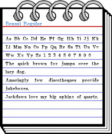 Bonsai Regular Font