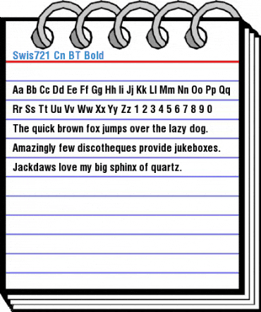 Swis721 Cn BT Bold Font