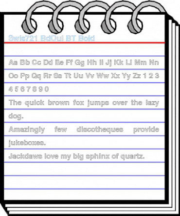 Swis721 BdOul BT Bold Font