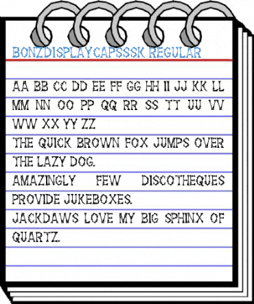 BonzDisplayCapsSSK Regular Font