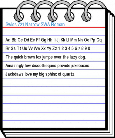 Swiss 721 Narrow SWA Font