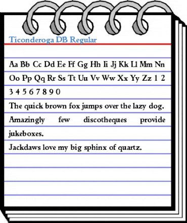 Ticonderoga DB Regular Font