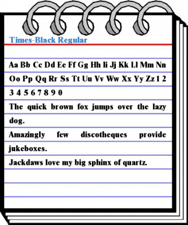 Times-Black Regular Font