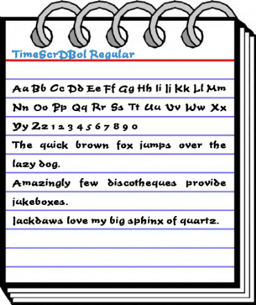 TimeScrDBol Regular Font