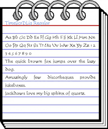 TimeScrDLig Regular Font