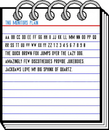 TNG Monitors Plain Font