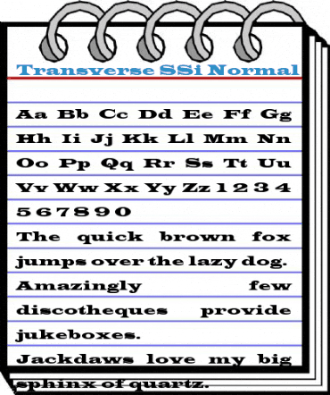 Transverse SSi Normal Font