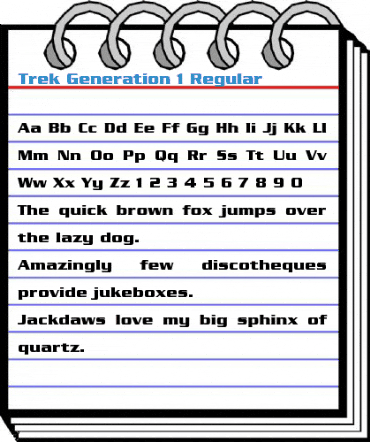 Trek Generation 1 Font