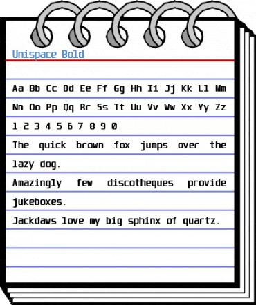 Unispace Bold Font