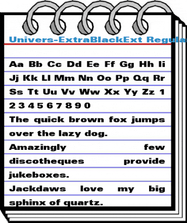 Univers-ExtraBlackExt Font