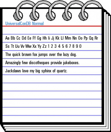 UniversalConDB Normal Font