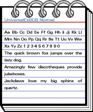 UniversalExBDB Normal Font