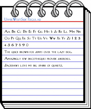 UpperWestSide Regular Font