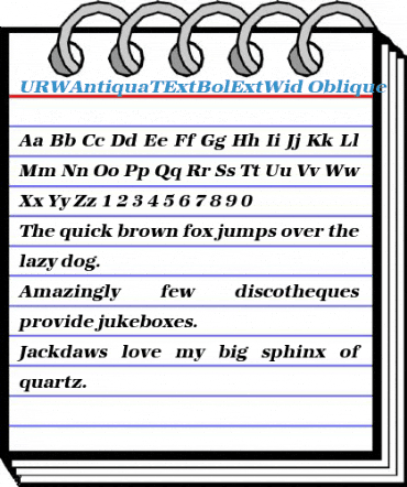 URWAntiquaTExtBolExtWid Font