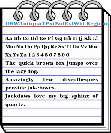 URWAntiquaTExtBolExtWid Font