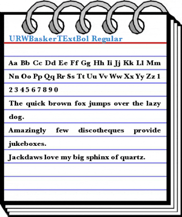 URWBaskerTExtBol Font