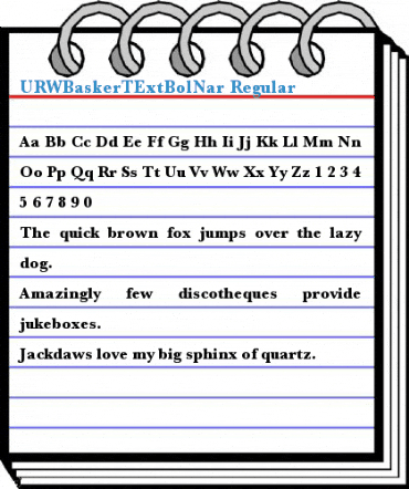 URWBaskerTExtBolNar Regular Font
