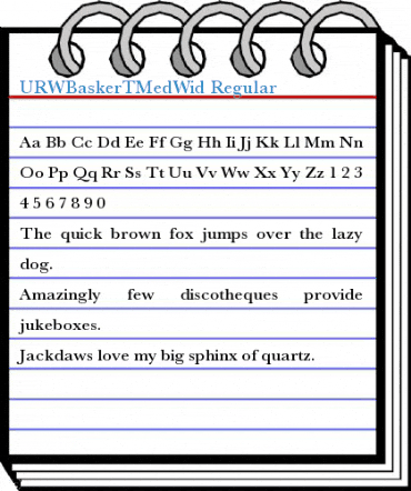 URWBaskerTMedWid Regular Font