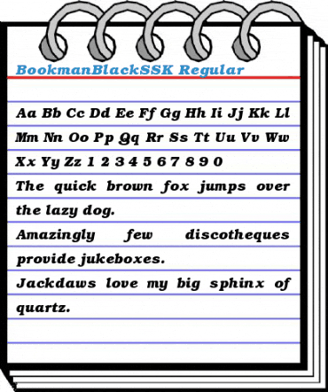 BookmanBlackSSK Regular Font