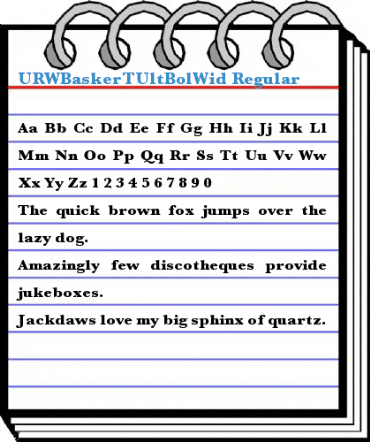 URWBaskerTUltBolWid Regular Font