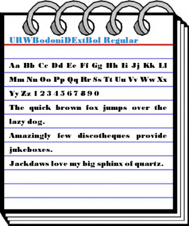 URWBodoniDExtBol Regular Font