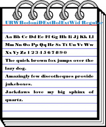URWBodoniDExtBolExtWid Regular Font