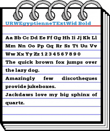 URWEgyptienneTExtWid Font