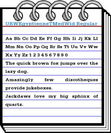 URWEgyptienneTMedWid Regular Font