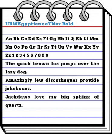 URWEgyptienneTNar Bold Font