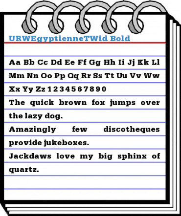URWEgyptienneTWid Bold Font