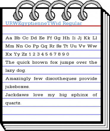 URWEgyptienneTWid Font