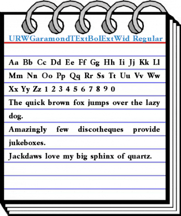 URWGaramondTExtBolExtWid Regular Font