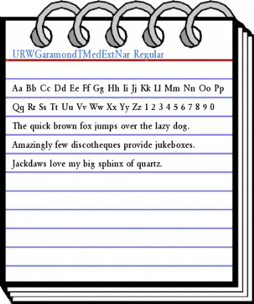 URWGaramondTMedExtNar Regular Font