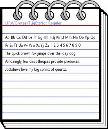URWGroteskTLigExtNar Regular Font