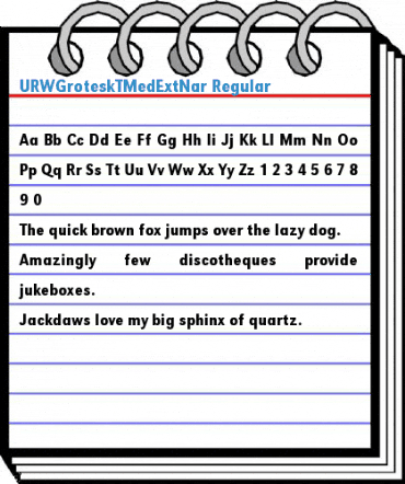 URWGroteskTMedExtNar Regular Font