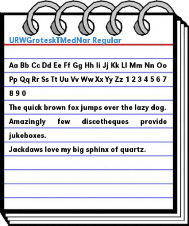 URWGroteskTMedNar Regular Font