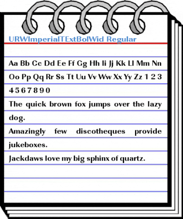 URWImperialTExtBolWid Regular Font