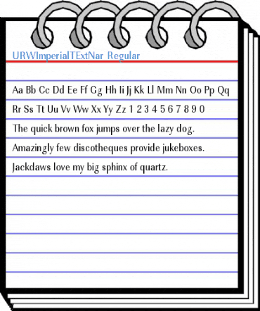 URWImperialTExtNar Regular Font