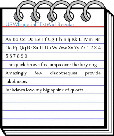 URWImperialTExtWid Regular Font