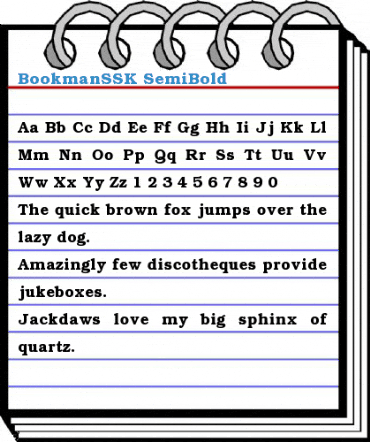BookmanSSK SemiBold Font