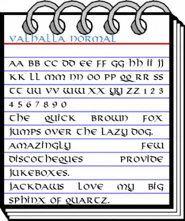 Valhalla Normal Font