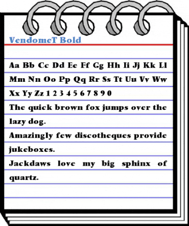 VendomeT Bold Font