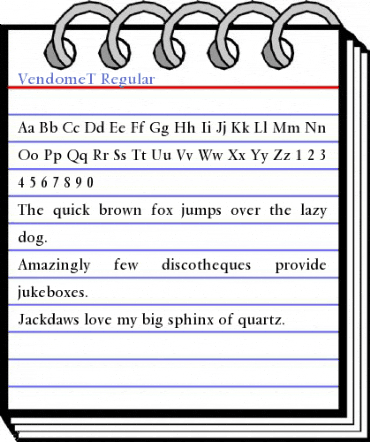 VendomeT Regular Font