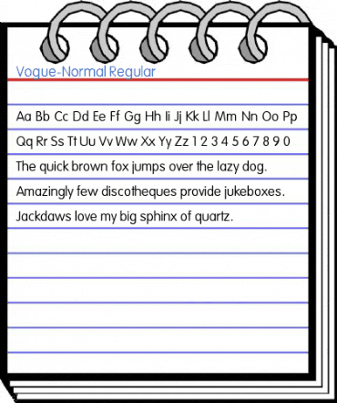 Vogue-Normal Regular Font