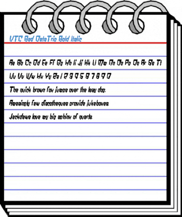 VTC Bad DataTrip Bold Italic Font